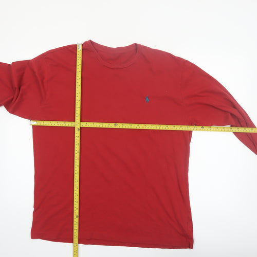 Ralph Lauren Men's Red Long Sleeve Cotton Shirt Size L