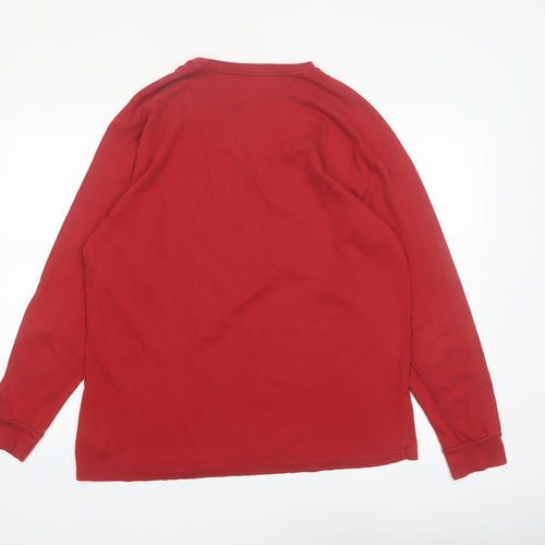 Ralph Lauren Men's Red Long Sleeve Cotton Shirt Size L