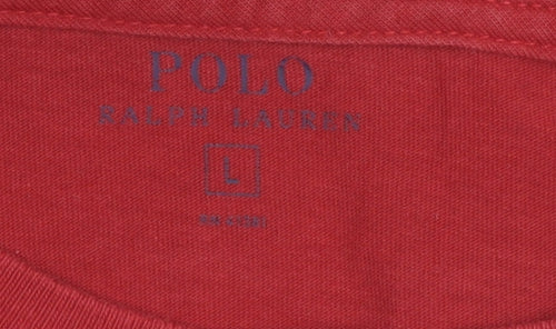 Ralph Lauren Men's Red Long Sleeve Cotton Shirt Size L