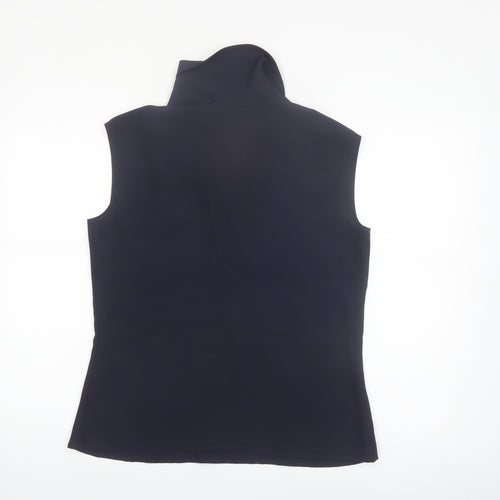 Paul Costelloe Women's Blue Sleeveless Cowl Neck Blouse UK 12