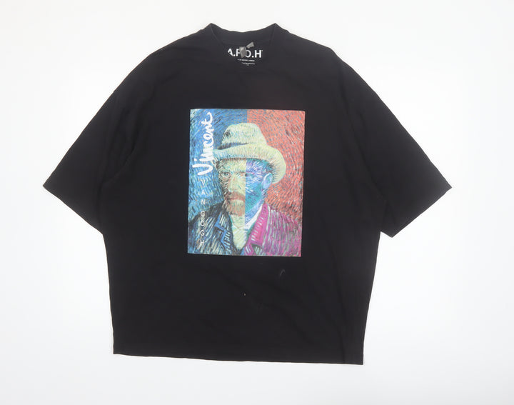ASOS Women’s Black Art Print Vincent Van Gogh Relaxed T-Shirt Size M
