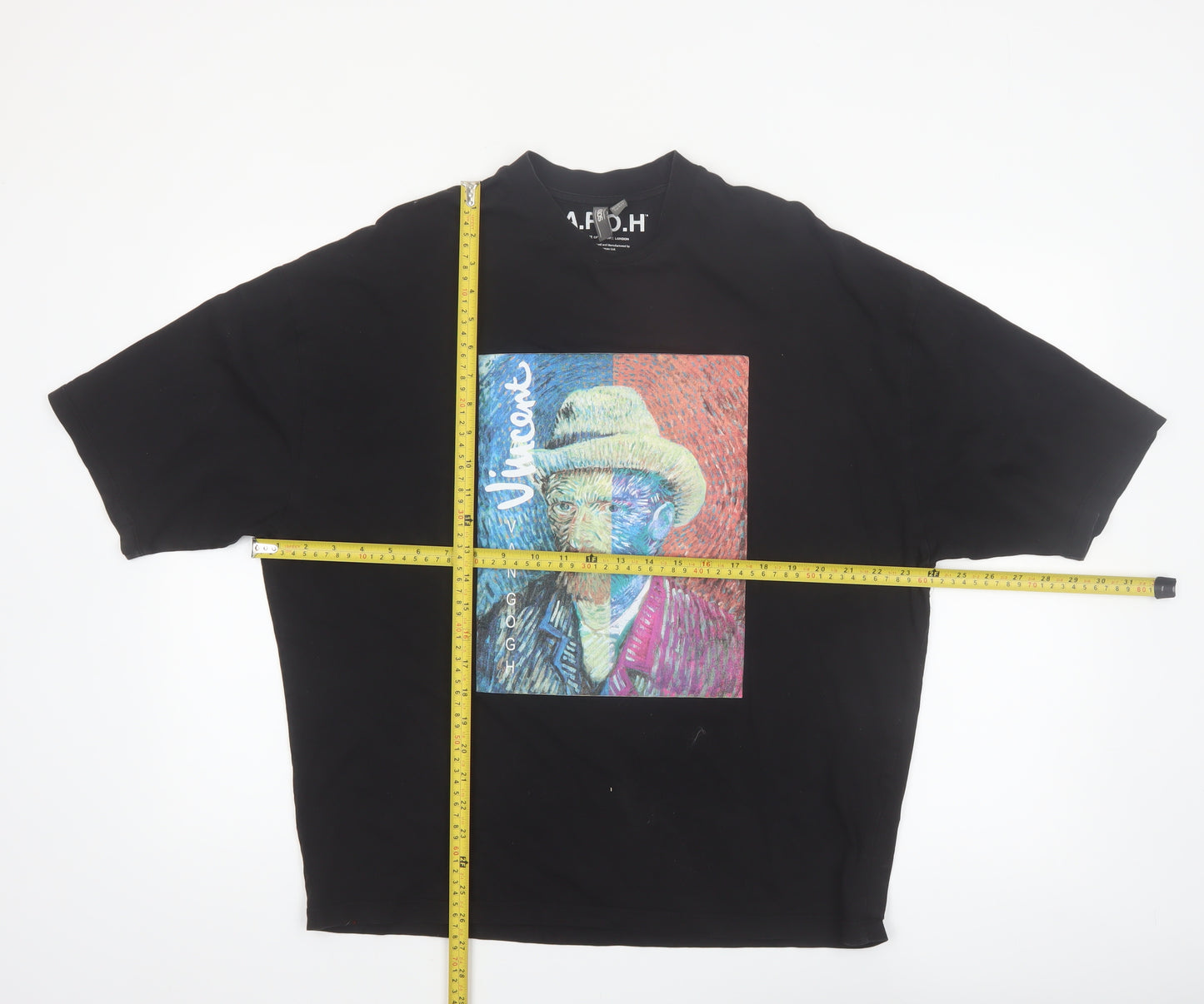 ASOS Women’s Black Art Print Vincent Van Gogh Relaxed T-Shirt Size M