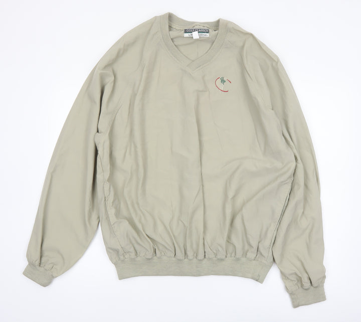 Munsingwear Men’s Beige V-Neck Pullover Golf Sweatshirt L