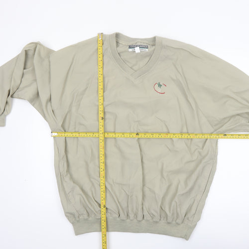 Munsingwear Men’s Beige V-Neck Pullover Golf Sweatshirt L