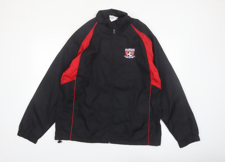 Teamwork Athletic Apparel Men’s Black Red Windbreaker Jacket L