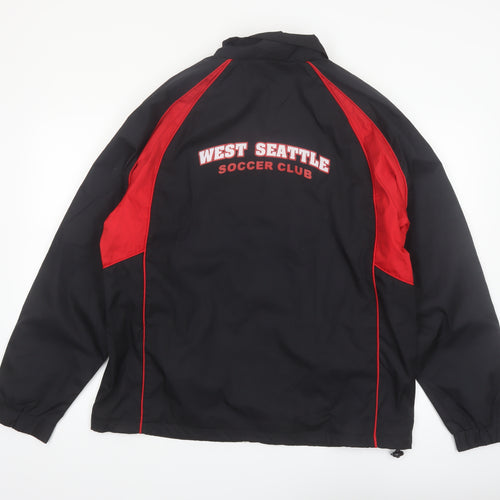 Teamwork Athletic Apparel Men’s Black Red Windbreaker Jacket L