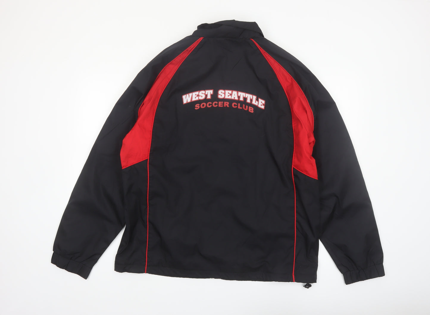 Teamwork Athletic Apparel Men’s Black Red Windbreaker Jacket L