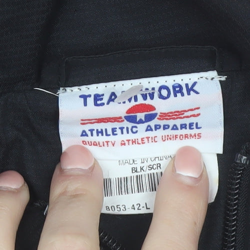 Teamwork Athletic Apparel Men’s Black Red Windbreaker Jacket L