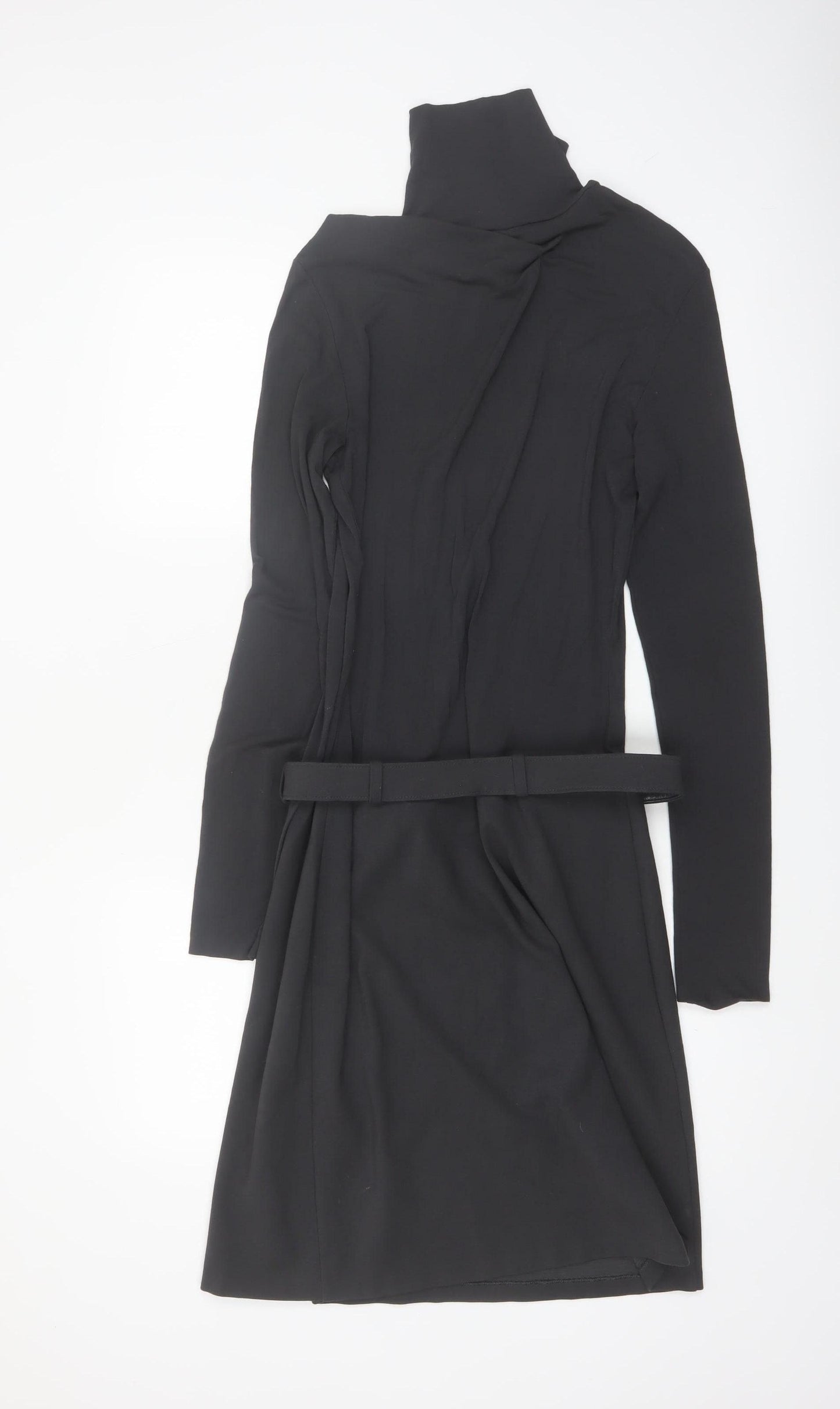 La Perla Women Black Size 12 Belted Bodycon Jersey Dress