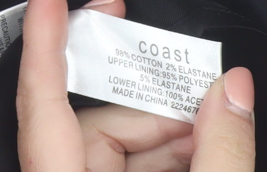 Coast Women's Black Strapless Layered Short Dress Size 16