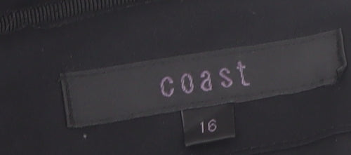 Coast Women's Black Strapless Layered Short Dress Size 16
