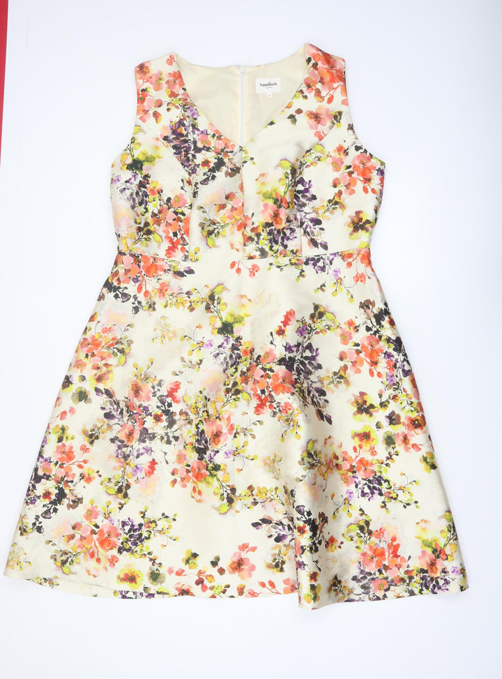 Studio 8 Women’s Multicoloured Floral A-Line Sleeveless Dress Size 20