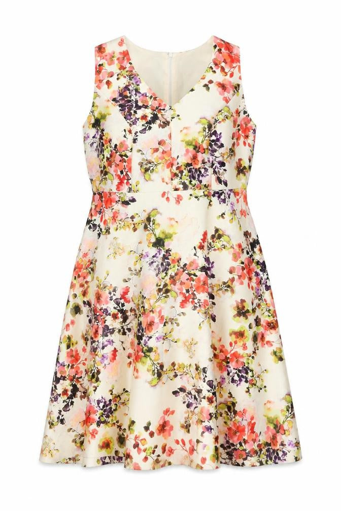 Studio 8 Women’s Multicoloured Floral A-Line Sleeveless Dress Size 20