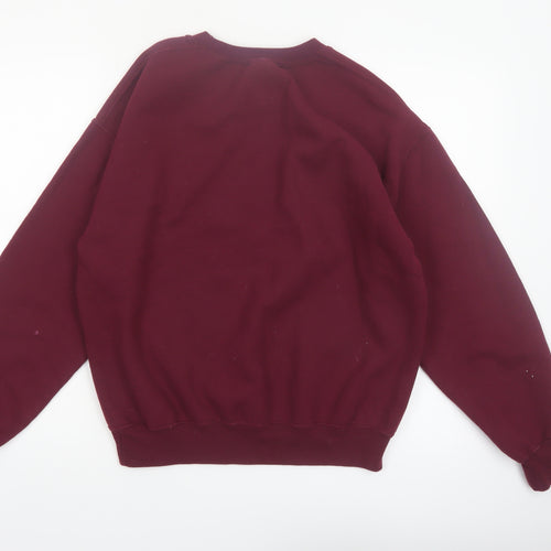 Gildan Men's Burgundy Graphic Pullover Sweatshirt Medium Classic Fit