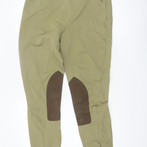 TuffRider Women’s Green Cotton Stretch Riding Jodhpurs Size 32