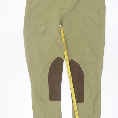 TuffRider Women’s Green Cotton Stretch Riding Jodhpurs Size 32