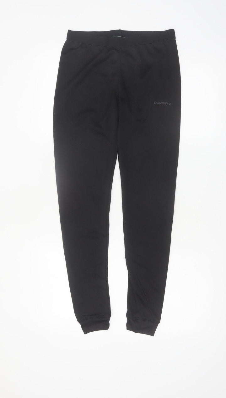 Campri Womens Black Size 12 Slim Fit Sports Leggings