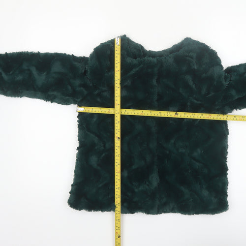 Vero Moda Women’s Green Faux Fur Short Jacket Size S