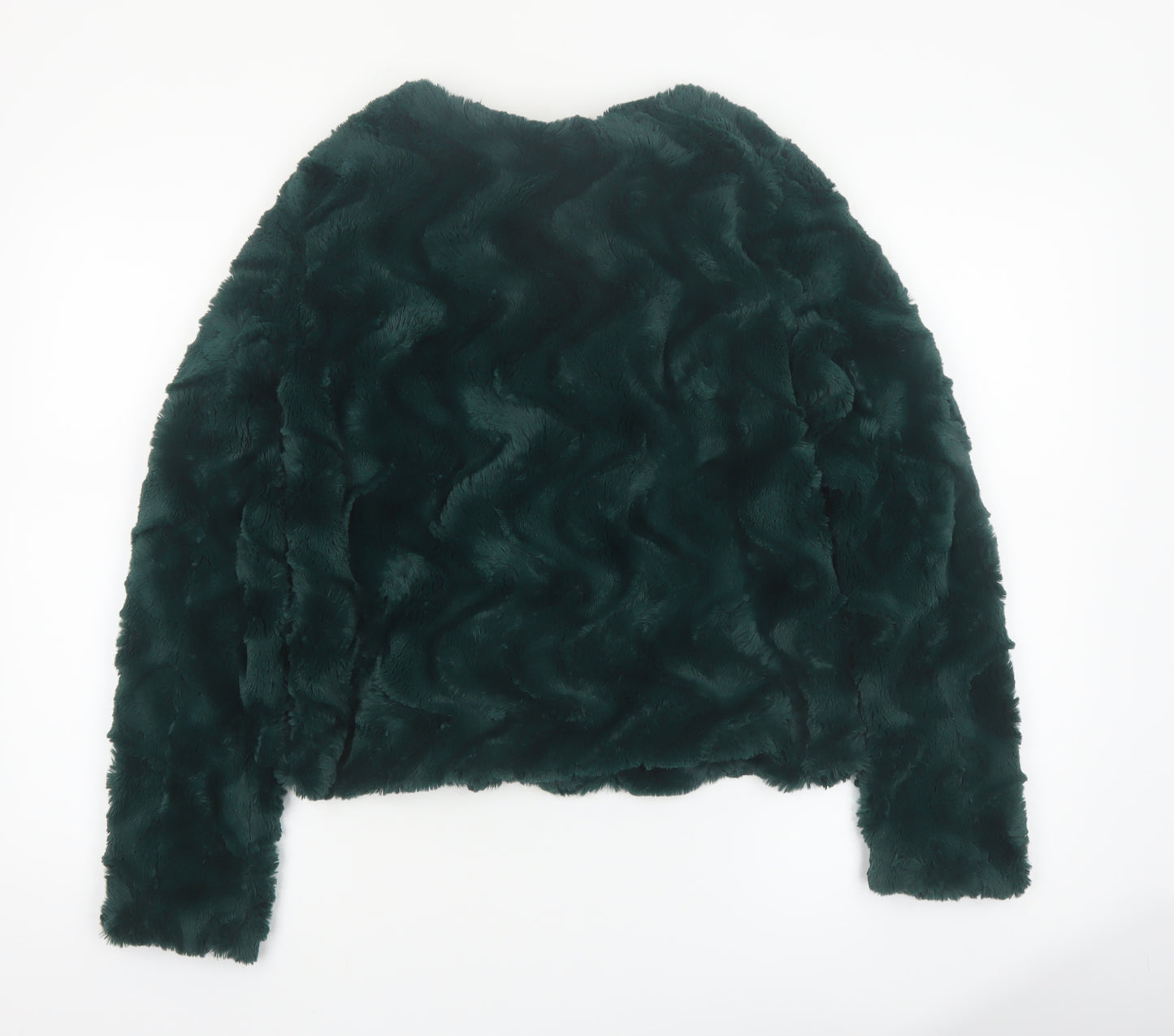 Vero Moda Women’s Green Faux Fur Short Jacket Size S