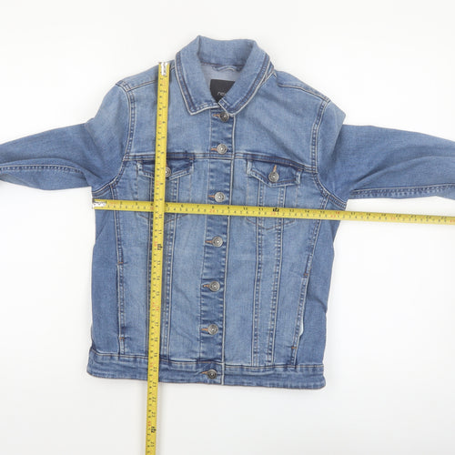 Next Women's Blue Denim Jacket Size 10 Classic Casual