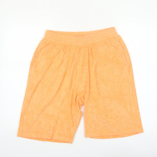 Pangaia Men's Orange Cotton Sweat Shorts Medium Casual Lightweight