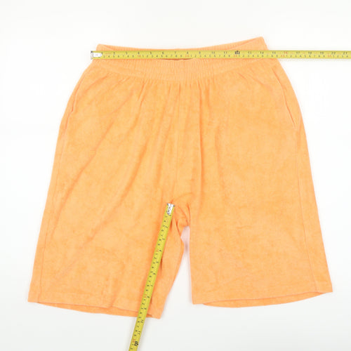Pangaia Men's Orange Cotton Sweat Shorts Medium Casual Lightweight