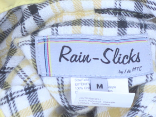 Rain-Slicks Womens Yellow Hooded Waterproof Rain Coat Jacket M