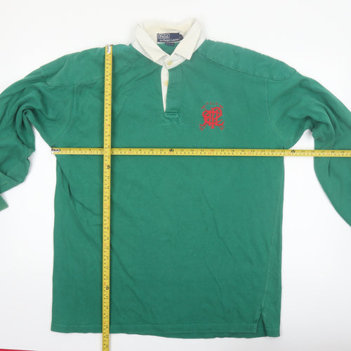 Polo Ralph Lauren Men's Green XL Long Sleeve Rugby Polo Shirt