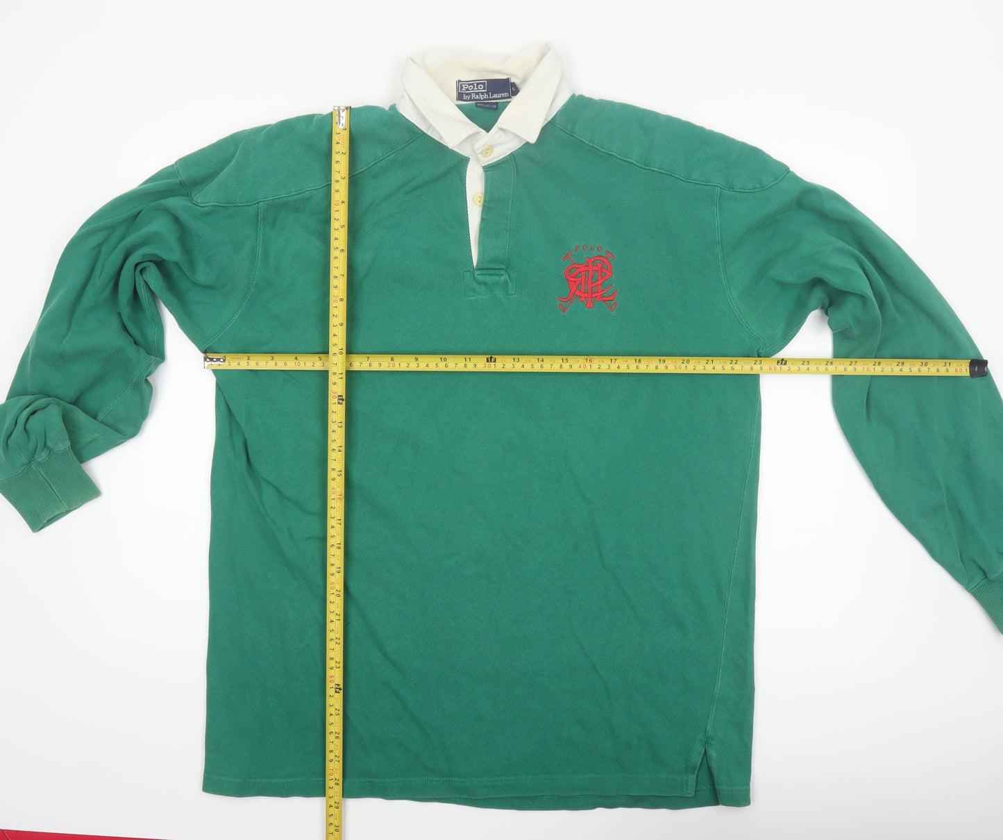 Polo Ralph Lauren Men's Green XL Long Sleeve Rugby Polo Shirt