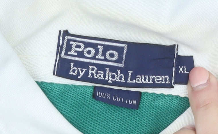 Polo Ralph Lauren Men's Green XL Long Sleeve Rugby Polo Shirt