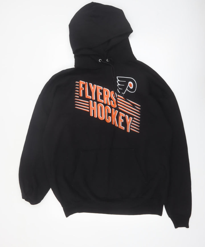 NHL Men's Black XL Pullover Hoodie Fleece Flyers Hockey Sweatshirt