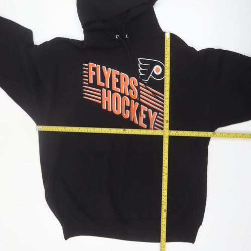 NHL Men's Black XL Pullover Hoodie Fleece Flyers Hockey Sweatshirt