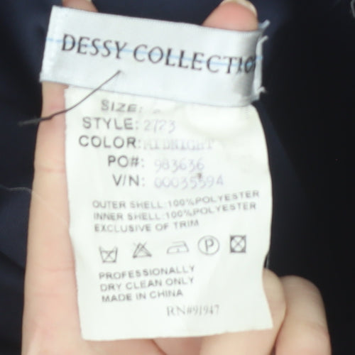 Dessy Collection Women's Blue Strapless Long Formal Dress Size 10