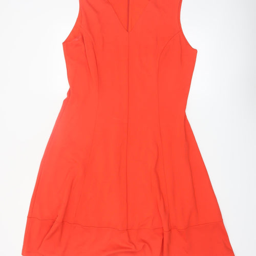 Phase Eight Women's Red Fit & Flare Sleeveless Dress UK 16