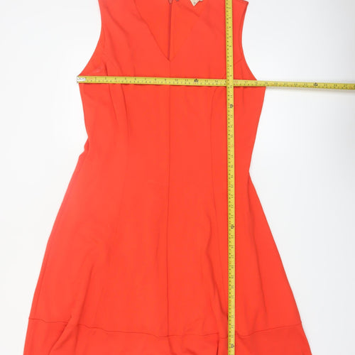 Phase Eight Women's Red Fit & Flare Sleeveless Dress UK 16