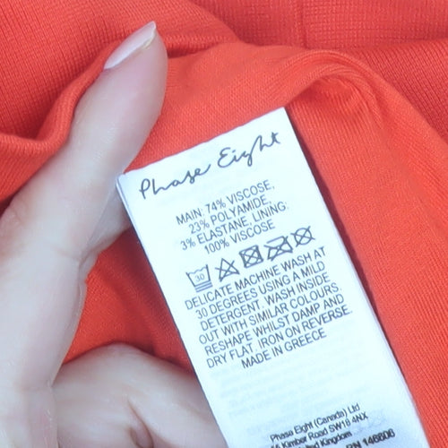 Phase Eight Women's Red Fit & Flare Sleeveless Dress UK 16