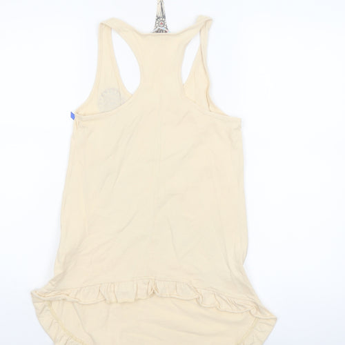 Denim Co Women’s Beige Horse Print Racerback Cotton Tank Top Size 8