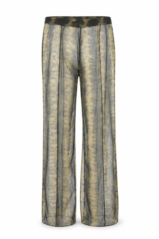 Front view of Zara Women Multicoloured Mesh Wide-Leg Trousers, size XL