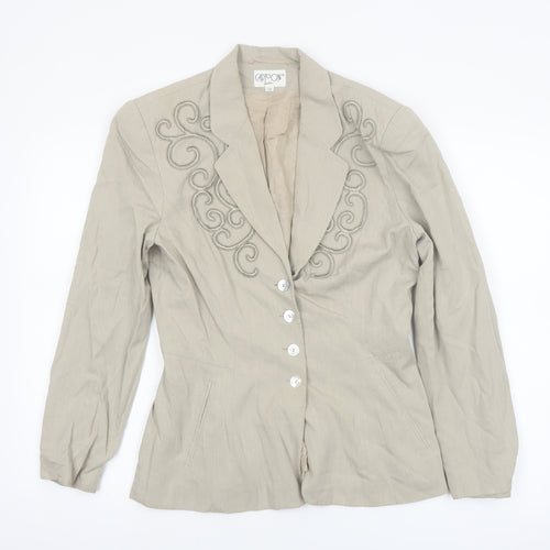Cartoon Women's Beige Single-Breasted Tailored Jacket Size 10