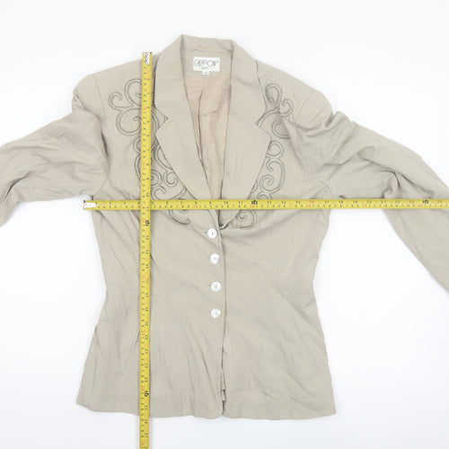 Cartoon Women's Beige Single-Breasted Tailored Jacket Size 10