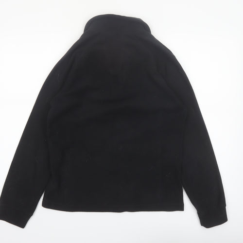 CMP Womens Black Fleece Pullover Sweatshirt M Rhinestone 1/4 Zip