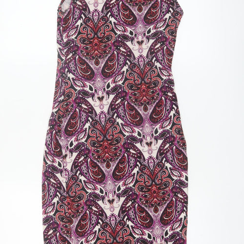 Miss Selfridge Women's Multicoloured Paisley Bodycon Dress Size 6