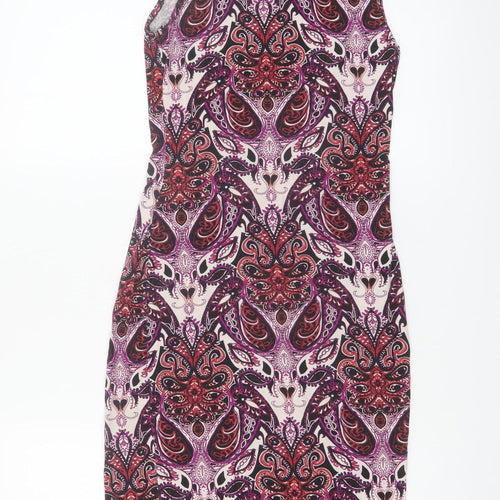 Miss Selfridge Women's Multicoloured Paisley Bodycon Dress Size 6