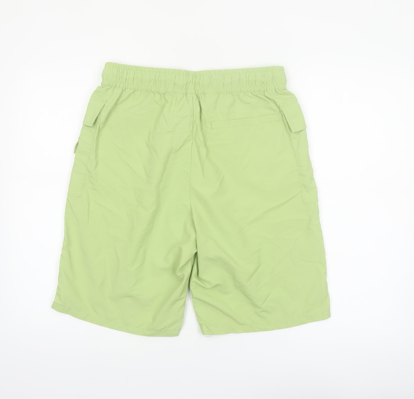 ASOS Men’s Green Cargo Shorts Size 32 Regular Fit Elastic Waist