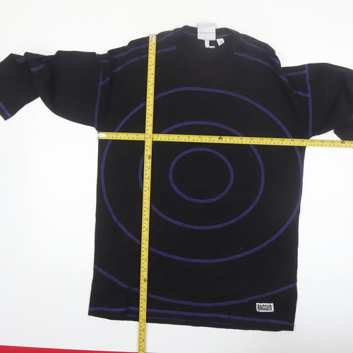 Ragged Jeans Men's Black XS Long Sleeve Graphic Cotton Top