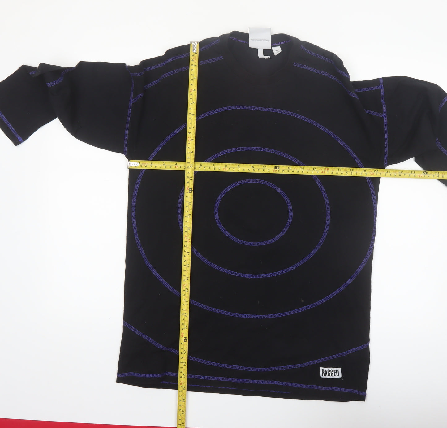 Ragged Jeans Men's Black XS Long Sleeve Graphic Cotton Top