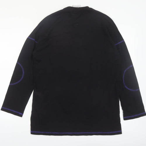 Ragged Jeans Men's Black XS Long Sleeve Graphic Cotton Top