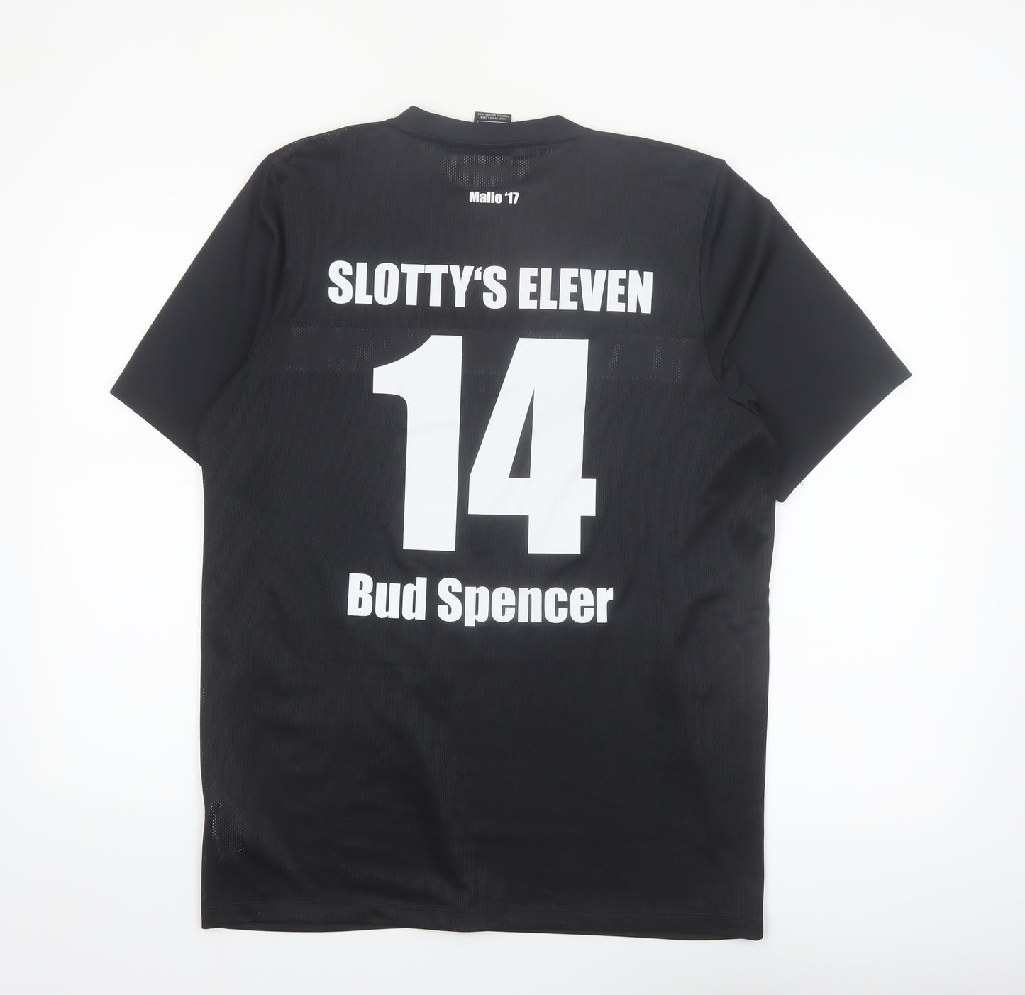 Nike Men’s Black Dri-Fit T-Shirt Sz L Slotty's Eleven Bud Spencer Sports Tee