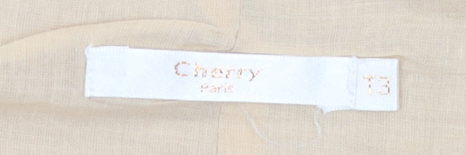 Cherry Paris Women’s Beige Fringe Suede Look Sleeveless Vest Top L