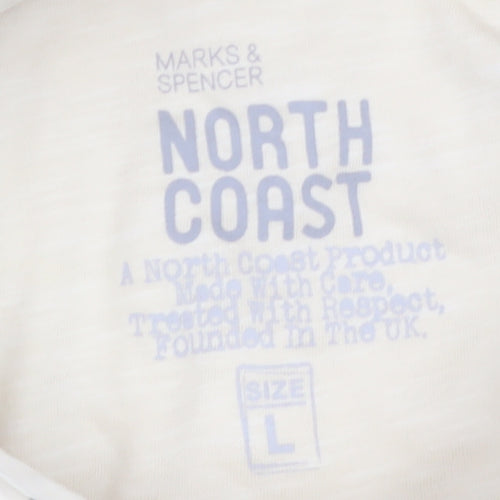 Marks and Spencer North Coast Beige Men's L Cotton Polo Shirt